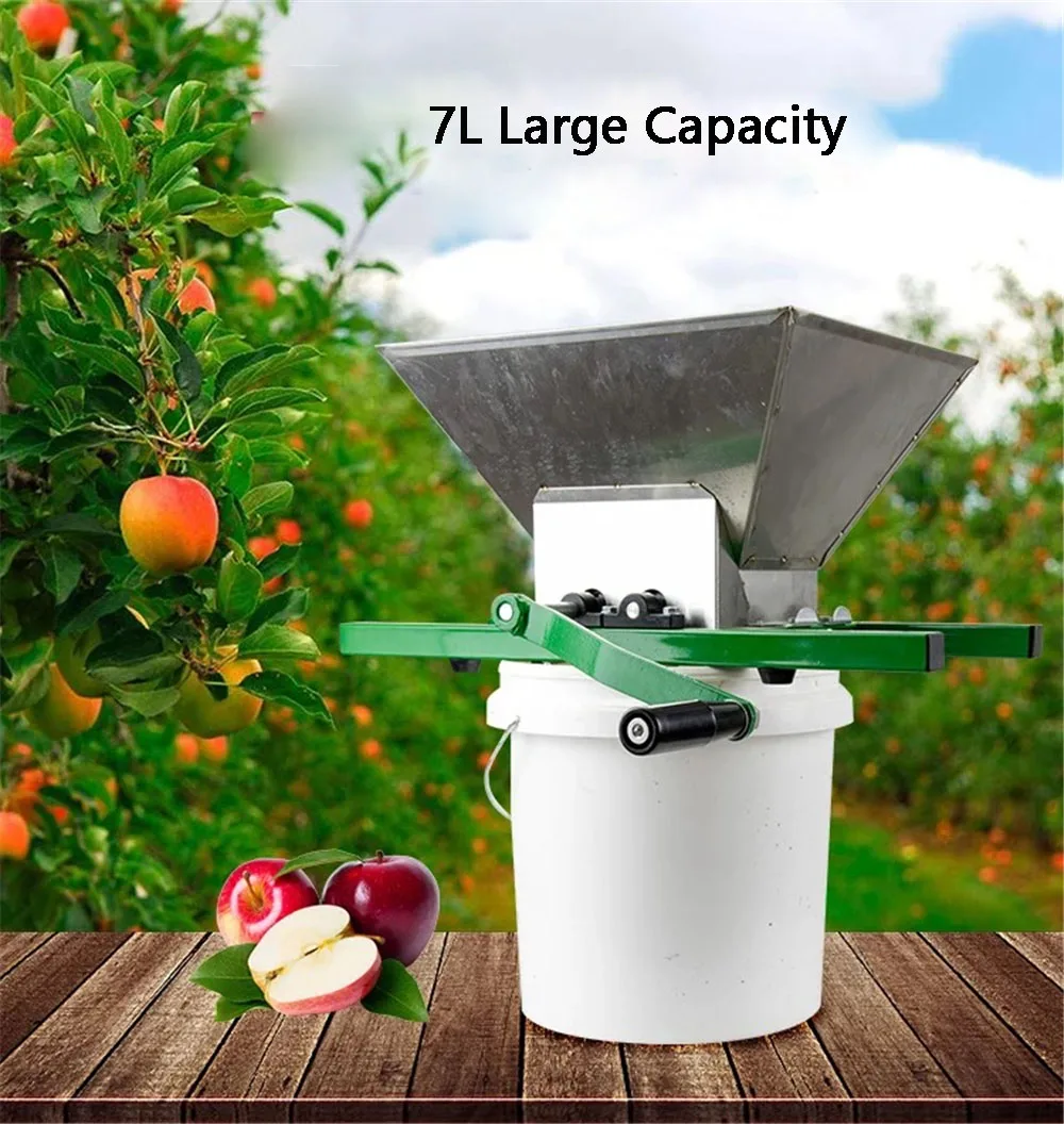 Hand Operate Manual Crusher Stainless Steel Juice Grape Apple Crushing