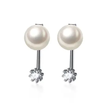 

Silver Drop Earrings 100% 925 Sterling Silver Earrings with Pearl