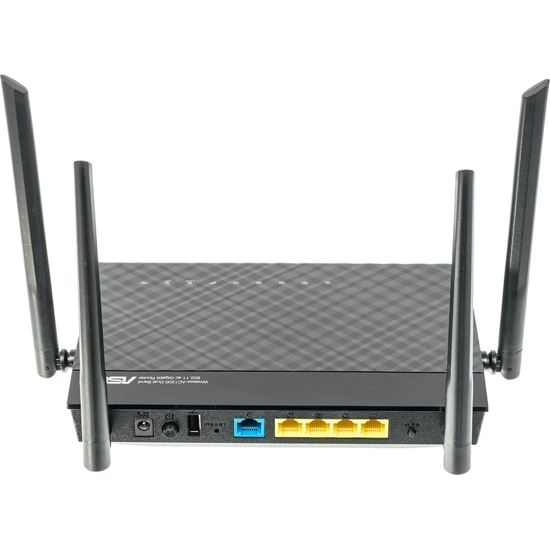 Роутер беспроводной Asus RT-AC1200G+ AC1200 10/100/1000BASE-TX/4G ready черный