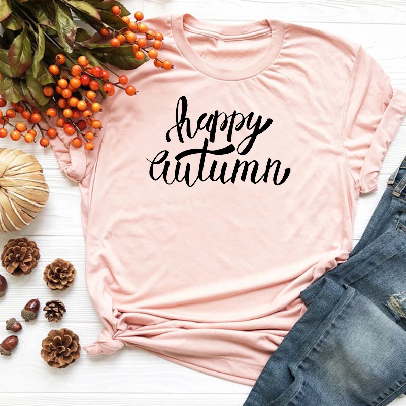 

Autumn Shirt 90s Women Halloween Autumn Woman Clothes Thanksgiving 2020 Letter Plus Size Streetwear Tops Gothic