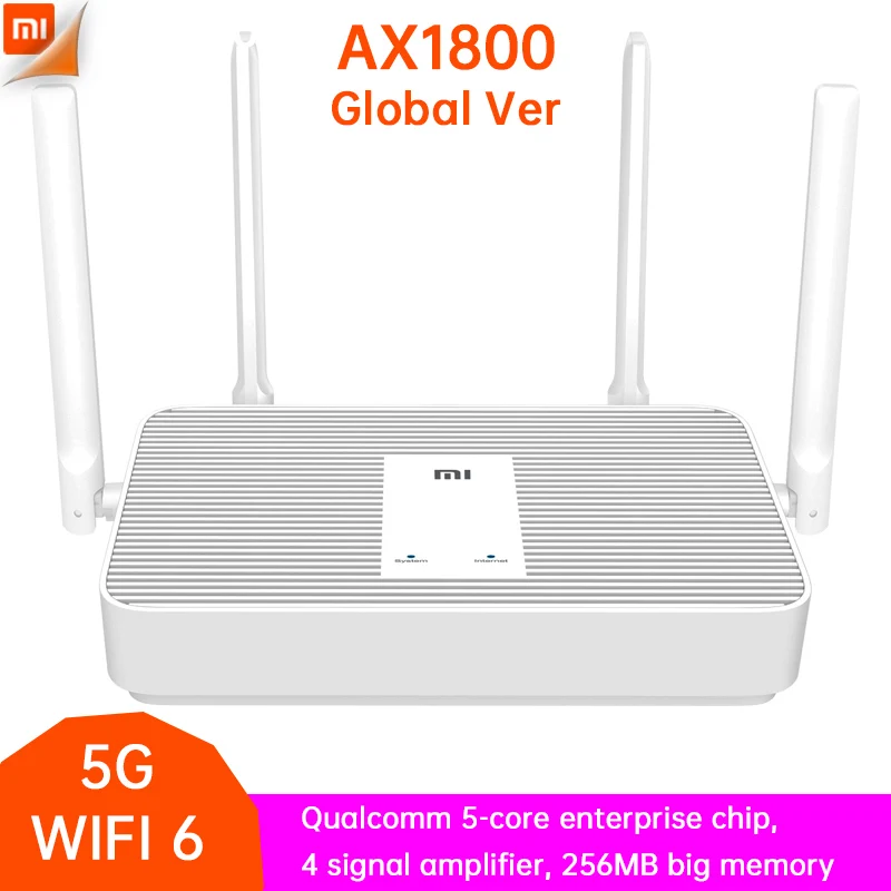 Новый роутер Mi Xiaomi AX1800 Wifi 6 5-ядерный 256M сетчатый домашний IoT 4 усилитель сигнала 2 4G