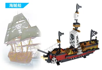 

780pcs Pirate Ship Diamond Building Blocks Toys Compatible With DIY Teaching Mini Bricks Toy for Children Christmas Gifts