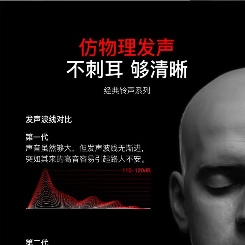 Велосипедный звонок 100дБ велосипедный Электрический велосипед Рог колокольчик USB Перезаряжаемый IP65 Велоспорт