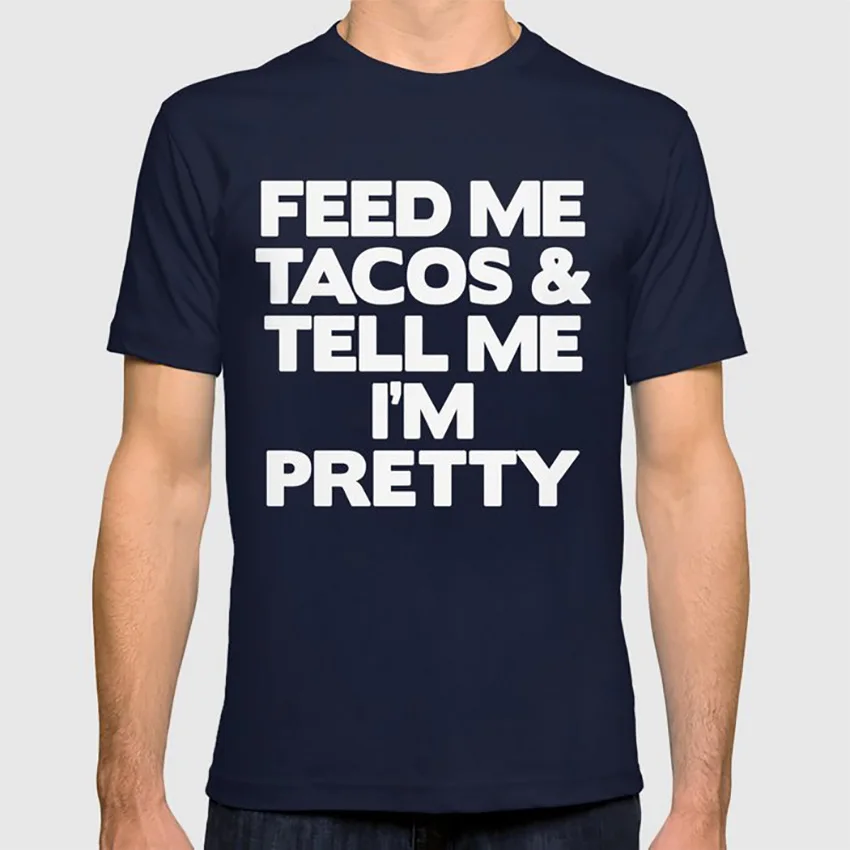 Feed Me Tacos [белый] футболка юморная еда поп-арт