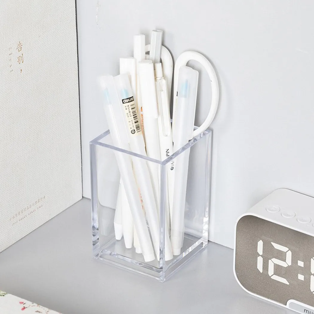 Transparent Acrylic Pen Holder Storage Box 10*6.5*6.5cm Storage Barrel