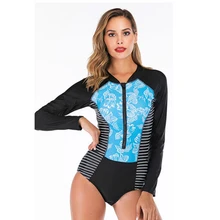 Купальники для серфинга для женщин, спортивный купальник, Рашгард для плавания, сдельный купальник, Новое поступление, длинный рукав, женский