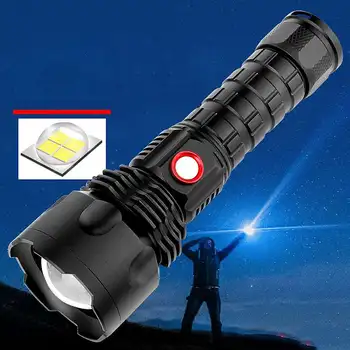 

XANES P50 Zoomable Flashlight 5 Modes Waterproof USB Rechargeable Work Lamp Emergency Powered Bank Torch Lantern Spotlights