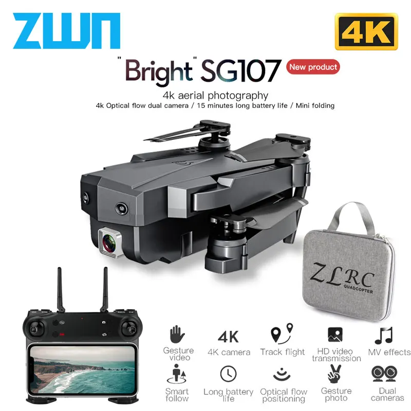 

ZLRC SG107 Mini Drone with 4K WIFI 1080P FPV Camera 2.4GHZ Quadcopter Optical Flow Quadrocopter Camera Toys VS E58 E68