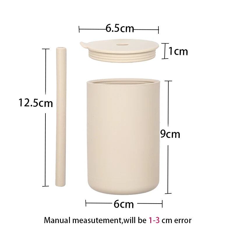 Custom Hight Super Soft Training Nontoxic Drinking Straw Cleaners Organic Detachable Sensory Sippy Silicone Tumbler Silicone Cup 6