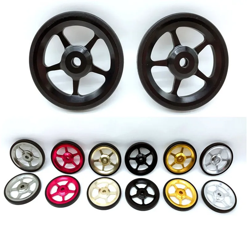 1 Paio Di Ruote Pieghevoli Per Bici Easywheel Per Brompton Easy Wheel Portapacchi Posteriori Barra Di Prolunga Ruote Telescopiche Per Ruote Facili