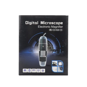 

Portable Digital Microscope USB Interface Electron Microscopes 0-1000X Microscope Handheld with 8 LEDs Bracket for Observation O