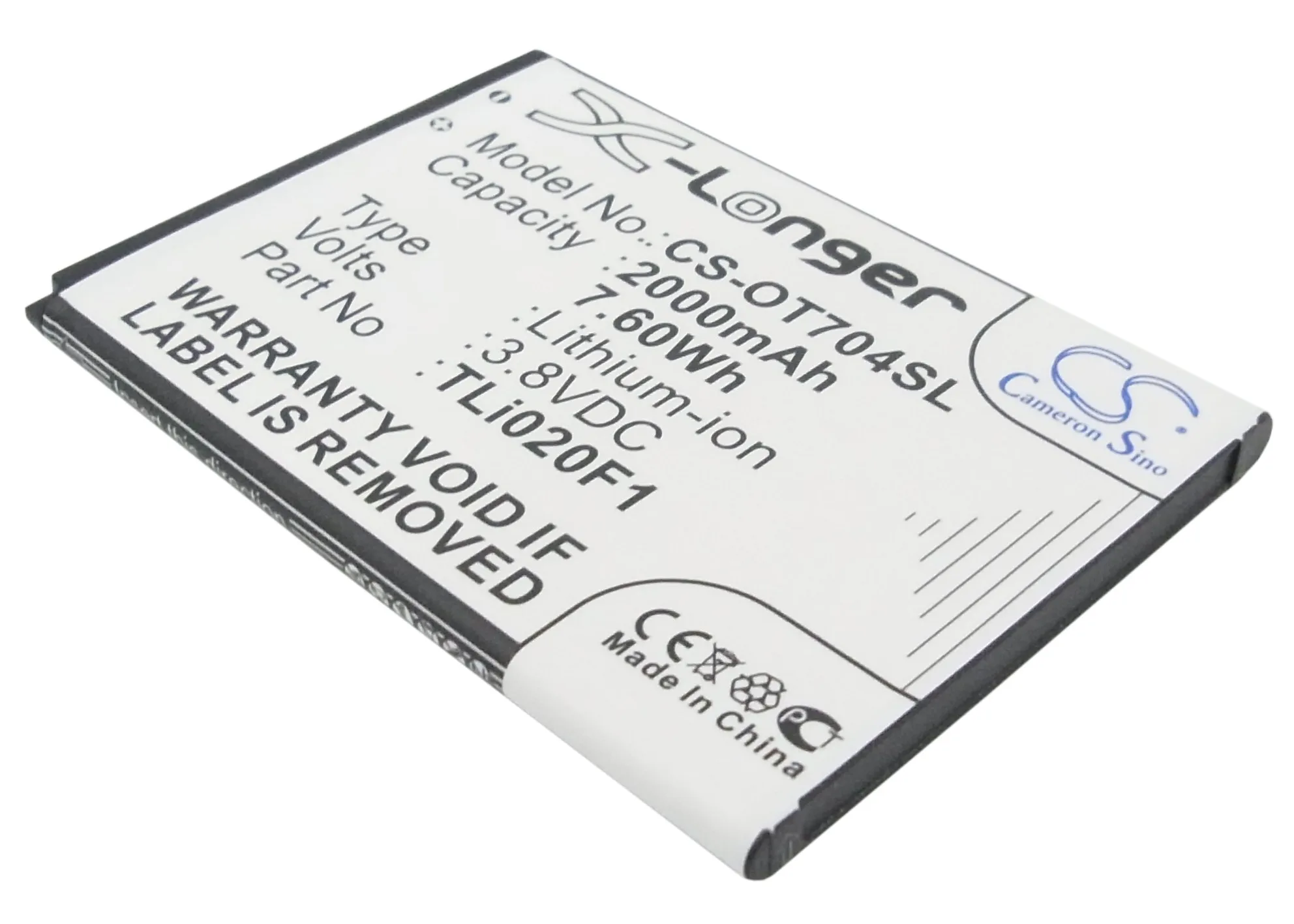 

Cameron Sino TLi020F1 battery for Smart turbo 7, V500, VFD 500