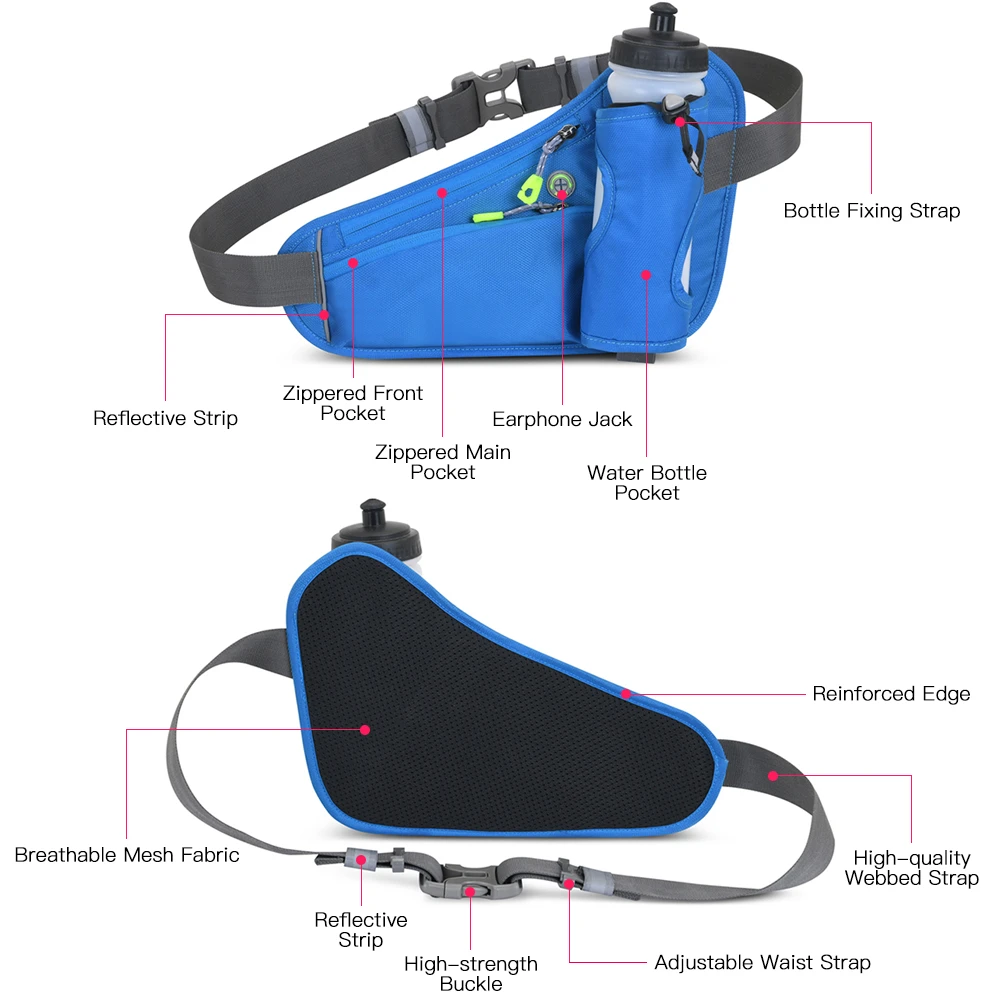 Gürtel Hüfttasche mit Wasserflasche Halter Für Lauf Fitness Bum 