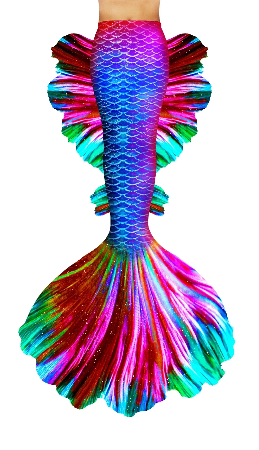 K Mermaid Tail Swimable Mermaid Tails Without Monofin for Swimming Beach Artifact Halloween Cosplay Costume Christmas Gift - Цвет: K