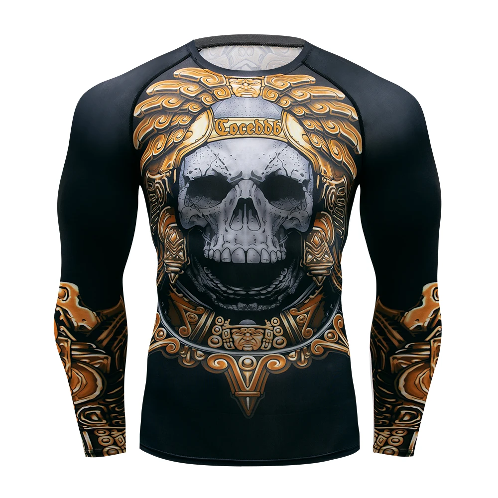 Быстросохнущая Мужская футболка Muay с длинным рукавом Rashguard компрессионная для
