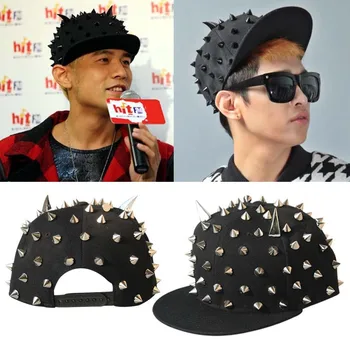 

Adult Hip Hop PUNK Rock Full Spike Studs Rivets Snapback Caps Men Bboy Cool Flat Peaked Baseball Hats