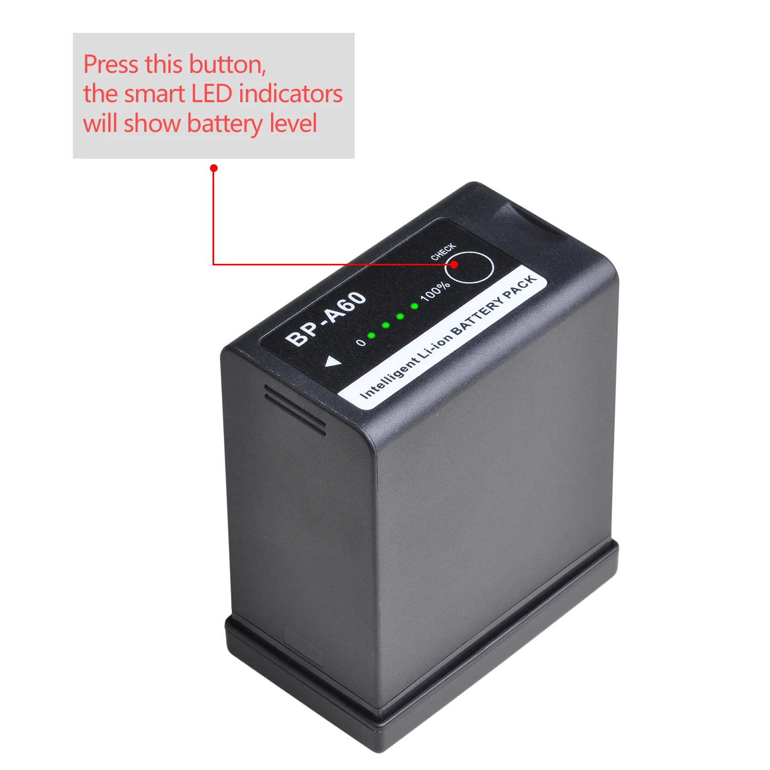 Batteria BP-A60 6800mAh con caricabatterie per Canon EOS C200, C200 PL, C200B, C220B, C300 Mark II, XF705 - CA-CP200L incluso 86