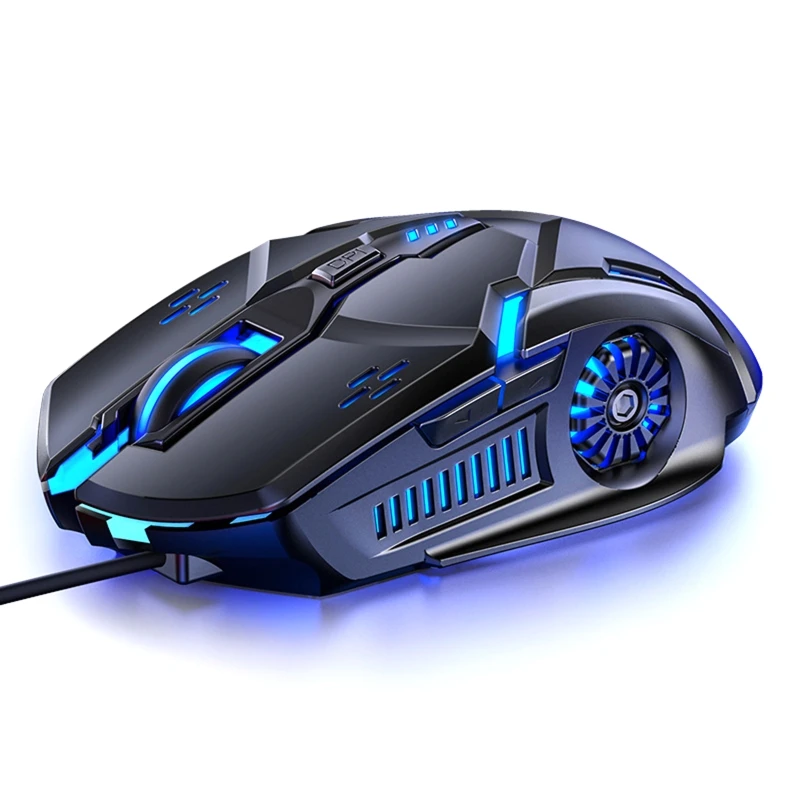

G5 Silent Wired Mouse Six-button Colorful Luminous Gaming Gaming Mechanical Mouse 6D 4-Speed DPI RGB For PUBG Computer Laptop