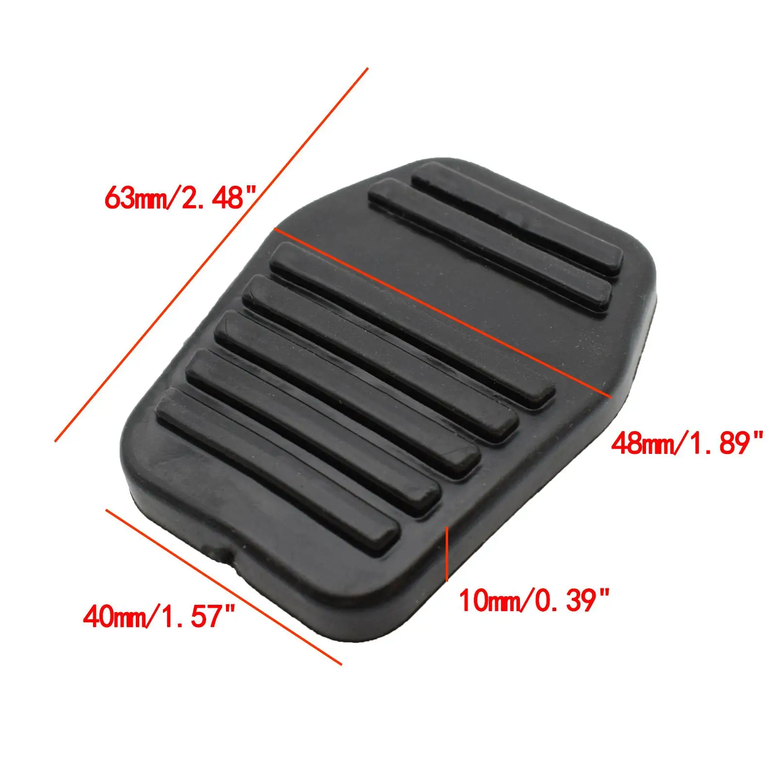 2x Clutch Brake Pedal Rubber Pad Cover Car For Ford Transit MK6 MK7 00-14 New SS