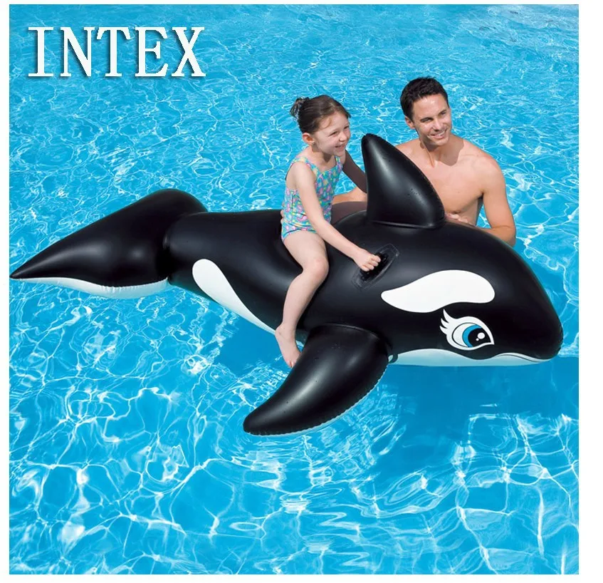 INTEX надувные аттракционы черный Кит 58561 надувные катания на коньках 57550 водные игрушки дьявол рыба