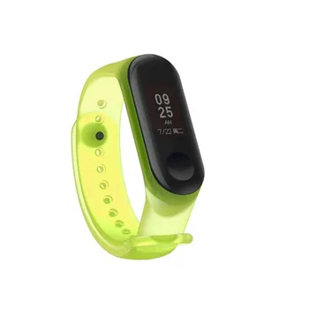 

Strap for Xiaomi Mi Band 3/4 transparent silicone loop yellow