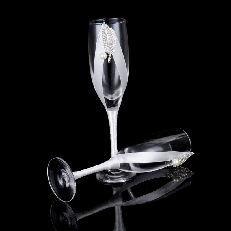 LBER 2 шт./компл. креативный подарок для невесты и жениха бокалы для шампанского Свадебные набор чашки тостов бокал для держащих букет невесты на свадьбе, вечерние