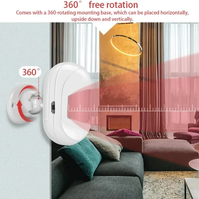 Tuya ZigBee Smart Mini PIR Motion Sensor Built In Battery Passive Infrared Detector Security Burglar Alarm Sensor Smart Life App 3