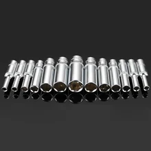 13 шт. 4-14 мм Набор торцевых головок 1/" CR-V удлиненный ключ головка шестигранный гаечный ключ Шестигранная головка 1/4 универсальные глубокие розетки инструменты для ремонта авто