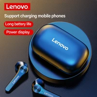 Bezprzewodowe słuchawki Lenovo QT81 TWS prawdziwe słuchawki Bluetooth sterowanie dotykowe wyświetlacz LED duża bateria 1200mAh skrzynka ładująca