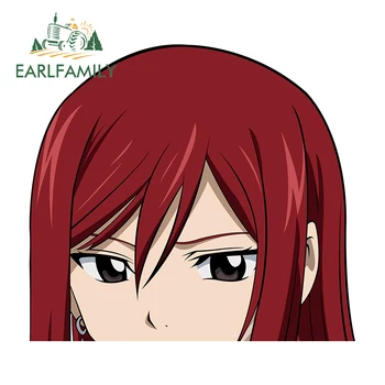 

EARLFAMILY 13cm x 11.8cm for Fairy Tail Erza Scarlet Waterproof Car Stickers Vinyl Motorcycle Decoration Scratch-proof Decal