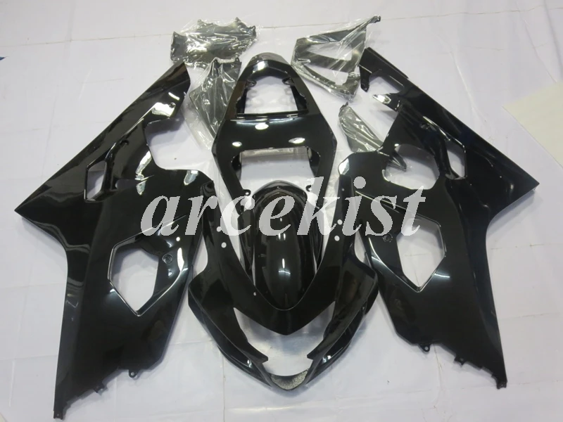 

New ABS Motorcycle Injection Full Fairings Kit Fit for Suzuki GSX-R600 GSX-R750 K4 2004 2005 04 05 Bodywork set Full black gloss