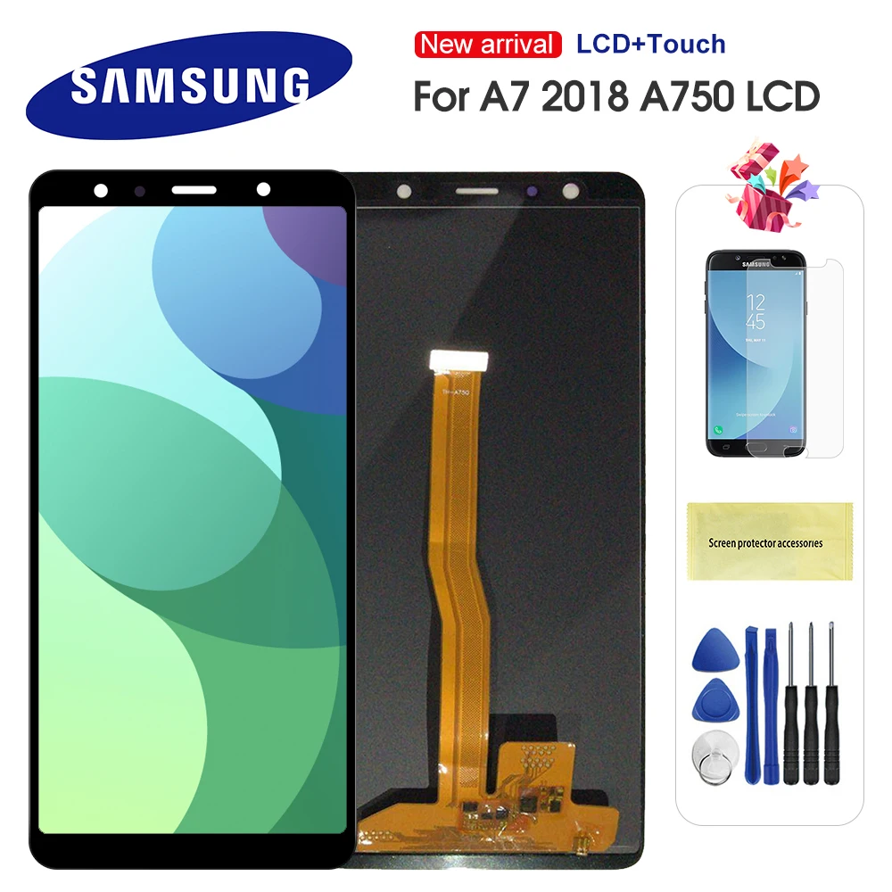 

6.0'' LCD For Samsung Galaxy A7 2018 A750 LCD SM-A750F A750F Display With Touch Screen Assembly Replacement Parts
