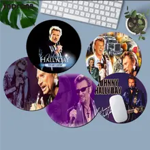 Johnny hallyday rock música francesa cantor redondo mouse pad pc tapete de computador anti derrapante computador portátil mousepad