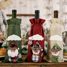 Рождественская бутылка вина крышка Санта Клаус Снеговик бутылки вина сумка Рождественская бутылка упаковка подарочный пакет рождественские украшения Поставки