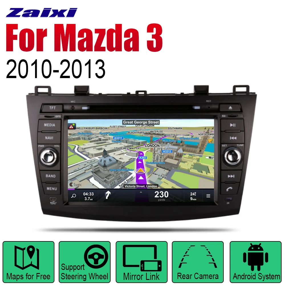 Автомагнитола 2 Din на Android DVD для Mazda 3 2010-2013 аксессуары автомобильный