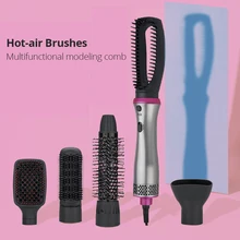 Многофункциональный стайлер для завивки волос выпрямление волос сухая щетка 5 в 1 сушилка для укладки расческа фен для горячего воздуха щетка
