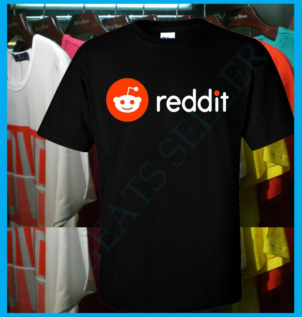 Новый логотип Reddit новости веселые истории фото мемы и видео футболка S-3XL |