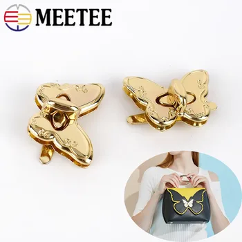 

Meetee 25x25mm Handbag Bag Metal Locks Buckle Fashion Twist Turn Lock Snaps For Bag Purse Making DIY Replacement Clasp Closure