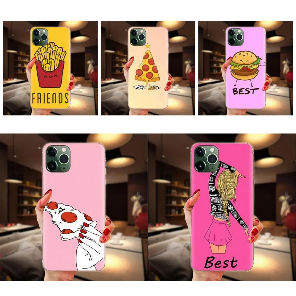 Bff Best Friends Pizza Food TPU Patterns For Galaxy Note 10 A10E A10S A20S A30S A40S A50S A6S A70S A730 A8S M30S S2 S3 Plus | Мобильные
