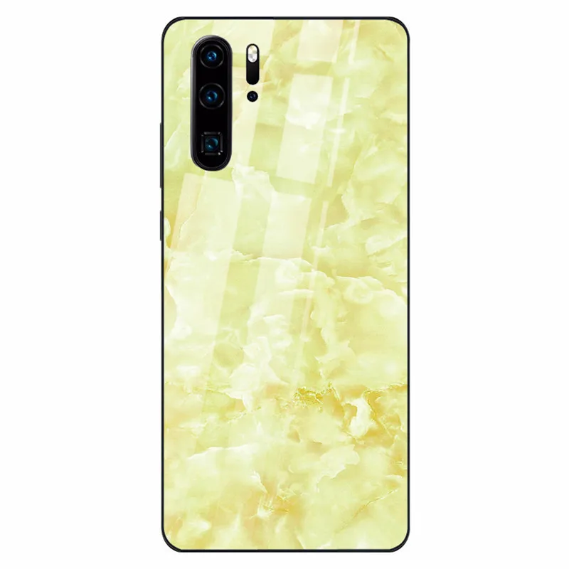 Цветной мраморный чехол для телефона huawei P30 P20 Lite Shookproof закаленное стекло чехол для mate 20 Lite Honor 9 10 Lite 8X MAX Nova 3 - Цвет: 14