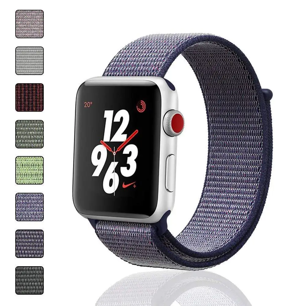 Подходит для Apple Watch iwch 4 поколения нейлоновый петличный ткацкий ремешок для часов на липучке умный ремешок для часов
