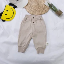 Весенняя одежда новые стильные леггинсы для мальчиков верхняя одежда в Корейском стиле для маленьких девочек повседневные штаны