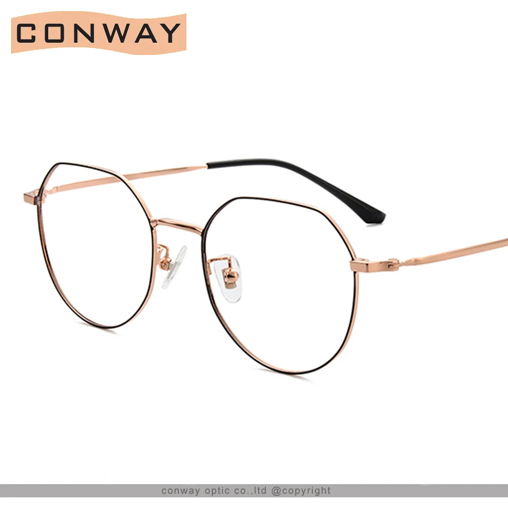 Comway модные многоугольные очки по рецепту оптические линзы Круглая Плоская