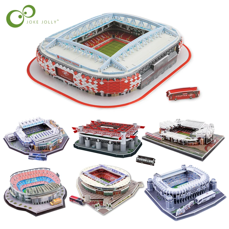Puzzle 3D stade de football européen, bricolage, aire à assembler, modèle de construction, jouets pour enfant, GYH