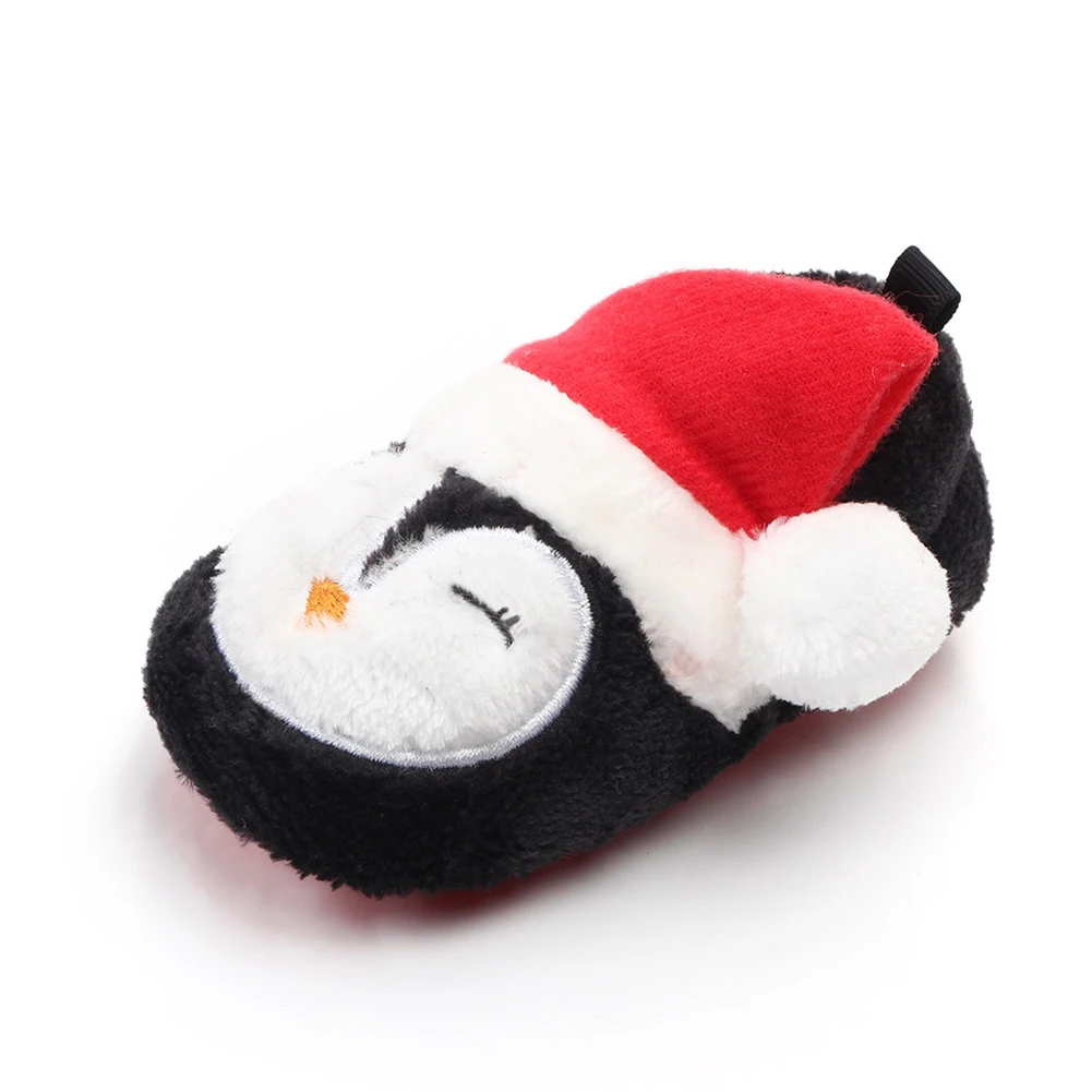 Детская обувь; Рождественская обувь для новорожденных; теплые младенческие сапоги для снега; тапочки с мягкой подошвой для малышей; обувь для малышей с Санта-Клаусом и оленем