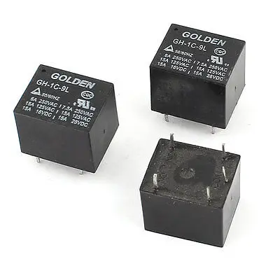 3 шт. GH-1C-9L 5pin power Ralays 9V Coil AC 250V 125V DC 16V 28V