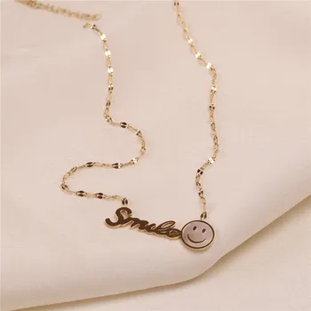 

DI-273 Fashion Titanium Steel Shell Stone Pendant Necklace Women Exquisite Stainless Steel Clavicle Chain Anniversary Gift