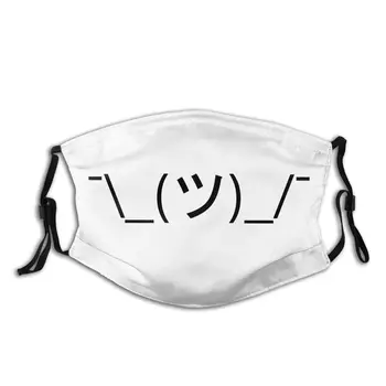 

Shrug Emoticon Japanese Kaomoji Reusable Face Mask with Filter PM2.5 Anti Haze Dustproof Mask Protection Respirator Mouth Muffle