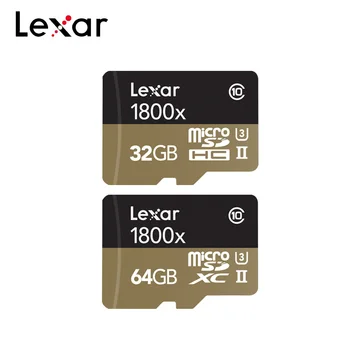 Lexar Professional 1800x microSDXC UHS-II Micro SD Cards 32GB 64GB Memory Card 270M/s Class10 cartao de memoria TF Flash Card
Lexar Professional 1800x microSDXC UHS-II Micro SD Cards 32GB 64GB Memory Card 270M/s Class10 cartao de memoria TF Flash Card