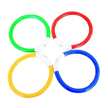 

4 Pcs Diving Rings Swimming Pool Toy Colorful Sinking Underwater Fun Toys Train